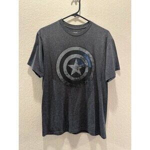Marvel Captain America Gray Tee M Dark Gray